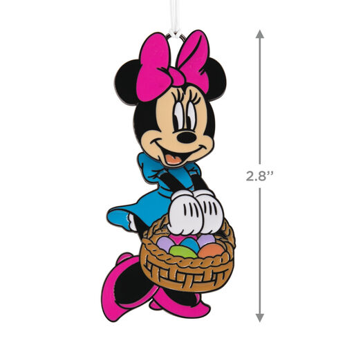 Disney Minnie Mouse With Easter Basket Moving Metal Hallmark Ornament, 