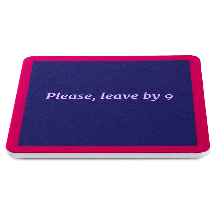Drinks on Me Leave By 9 Funny Coaster  image number 2