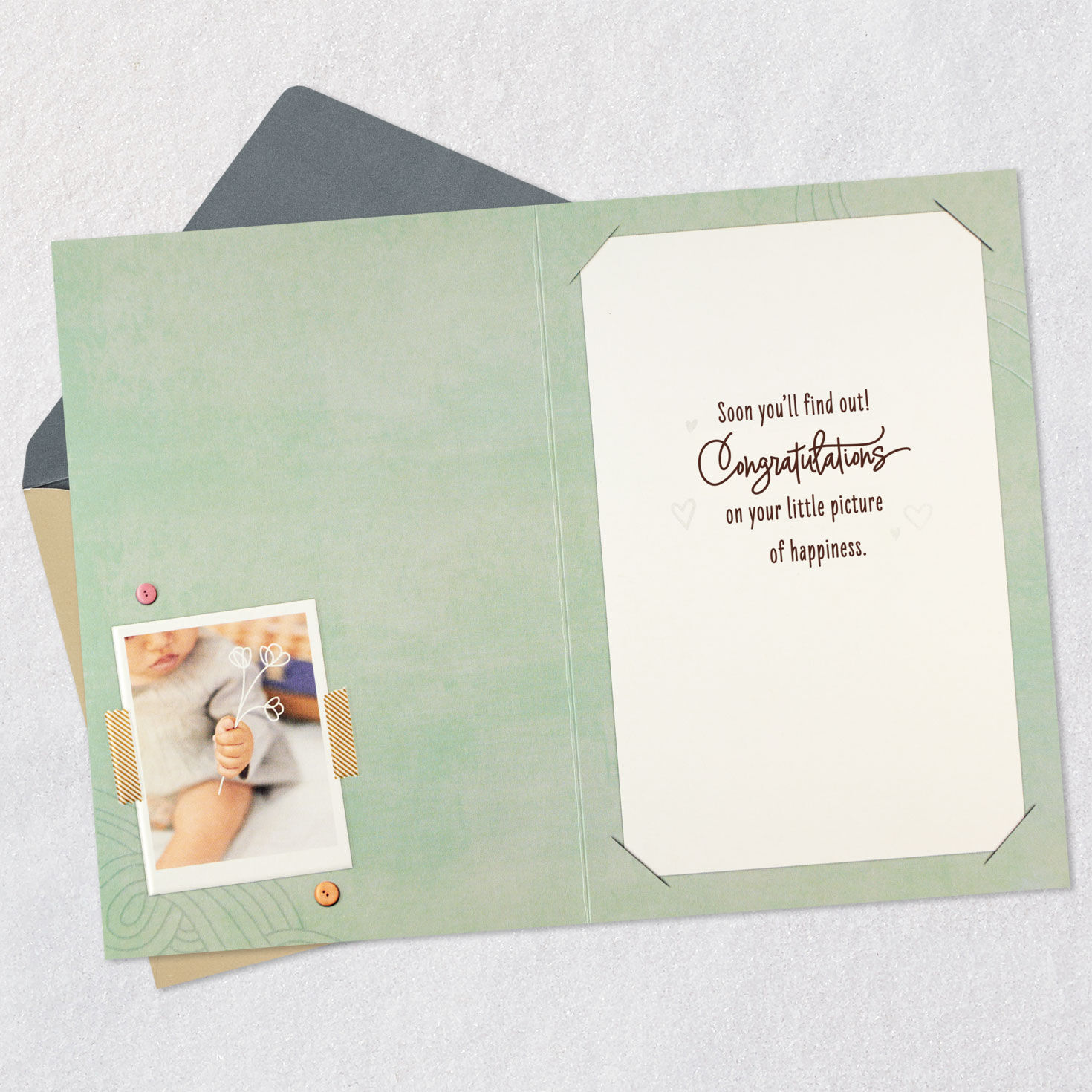 Your Little Picture of Happiness New Baby Card, , large image number 3