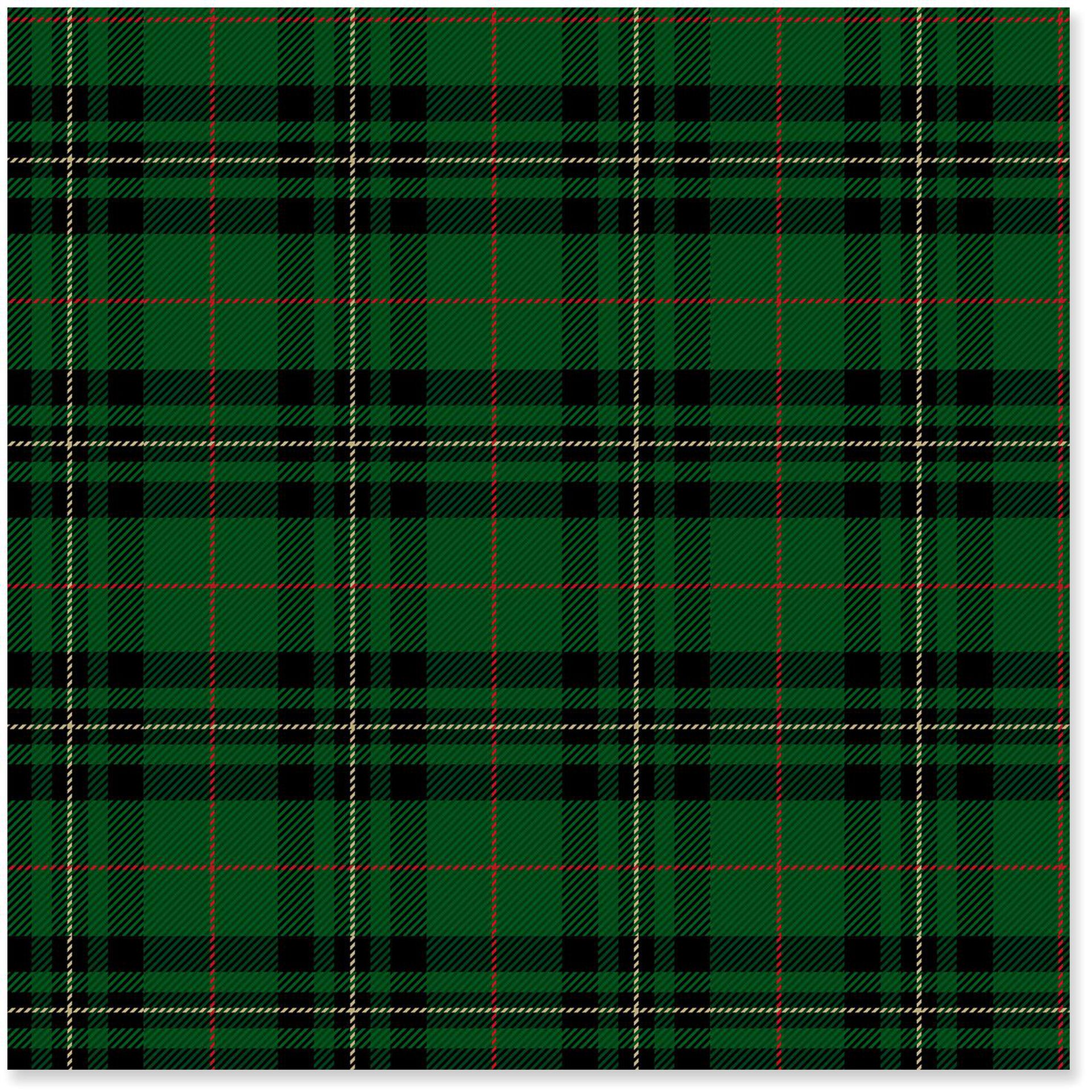 Green Plaid Foil Christmas Wrapping Paper Roll, 25 sq. ft. - Wrapping