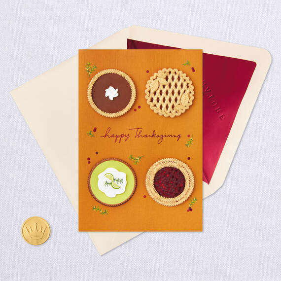 Thankful for You (and Pie) Thanksgiving Card, , large image number 5