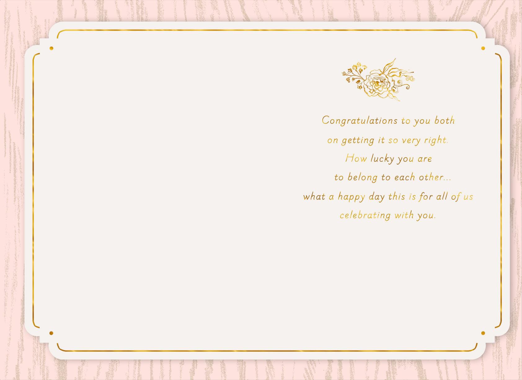 You Two Are a Perfect Pair Wedding Card