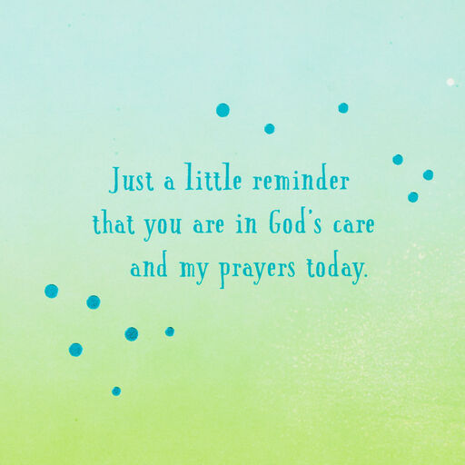 You Are in God's Care Religious Encouragement Card, 