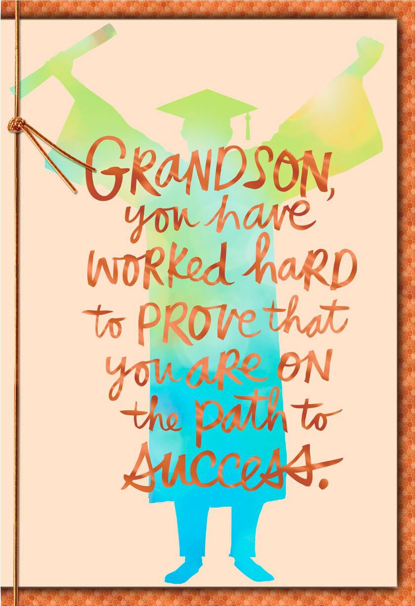 Path to Success Grandson Graduation Card