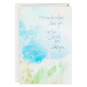 Blue Watercolor Flowers Sympathy Card for Loss of Wife, , large image number 1