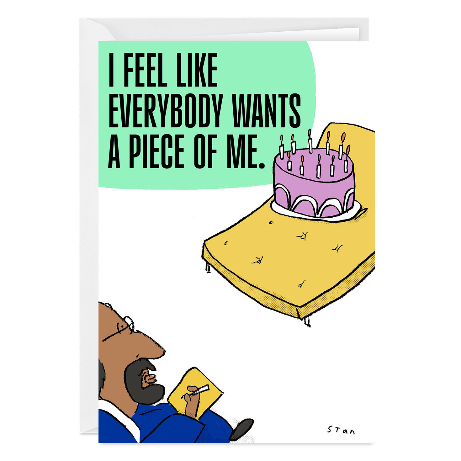 Everybody Wants a Piece Funny Custom Birthday Card