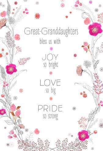 Great-Granddaughters Bless Us Valentine's Day Card