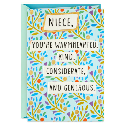 Don't Ever Change Birthday Card for Niece, 