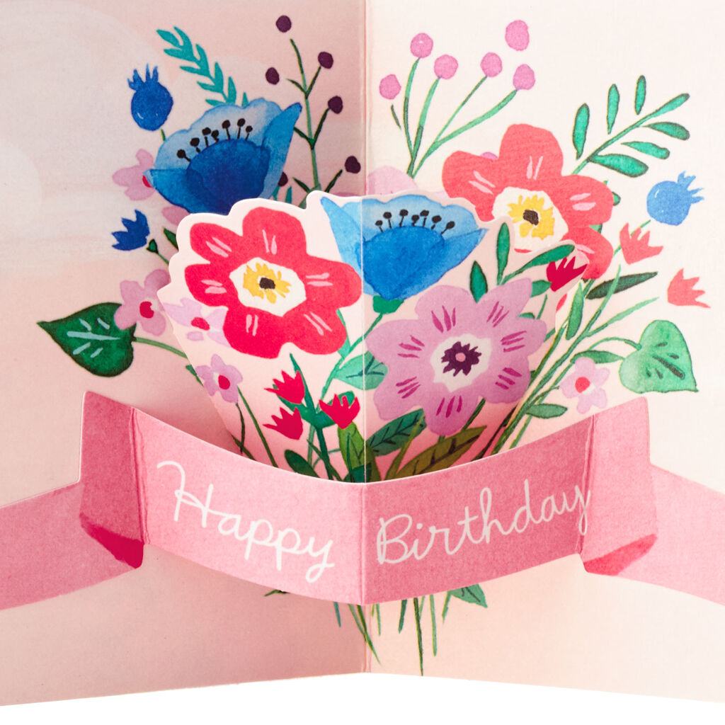 lovely day flower garden mini pop up birthday card