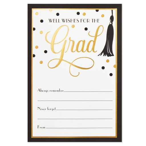 Grad Advice and Well Wishes Note Cards, Pack of 25, 
