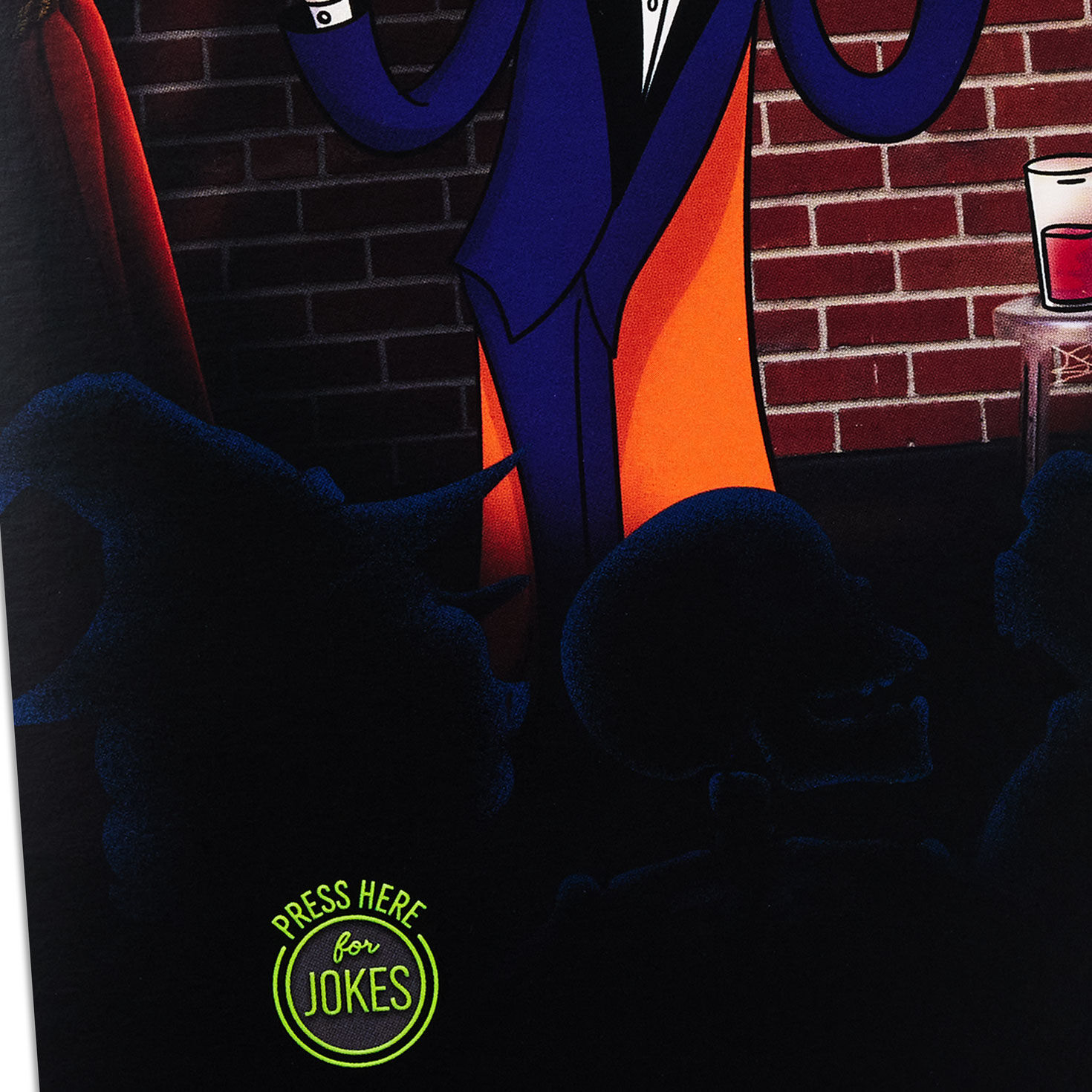 Vampire Comedian Funny Halloween Card With Sound Card Front Detail image number 4