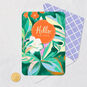 Tropical Flowers Hello Friend Friendship Card Card Front with Envelope and Gold Seal image number 5