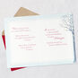 Couple Walking Dog in Snow Romantic Christmas Card Open card with envelope image number 4