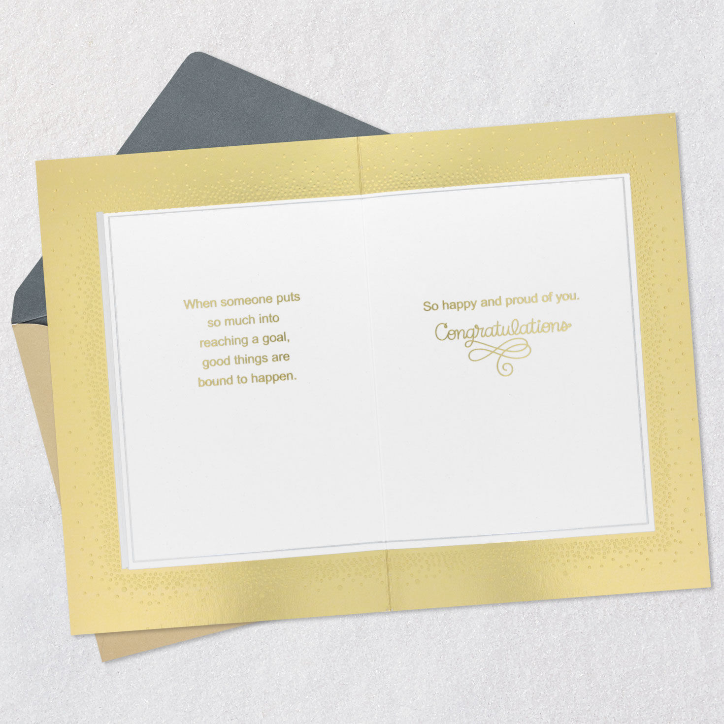 Gold and Silver Scrolls Congratulations Card  image number 4