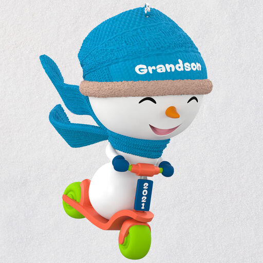 Grandson Snowman 2021 Ornament, 