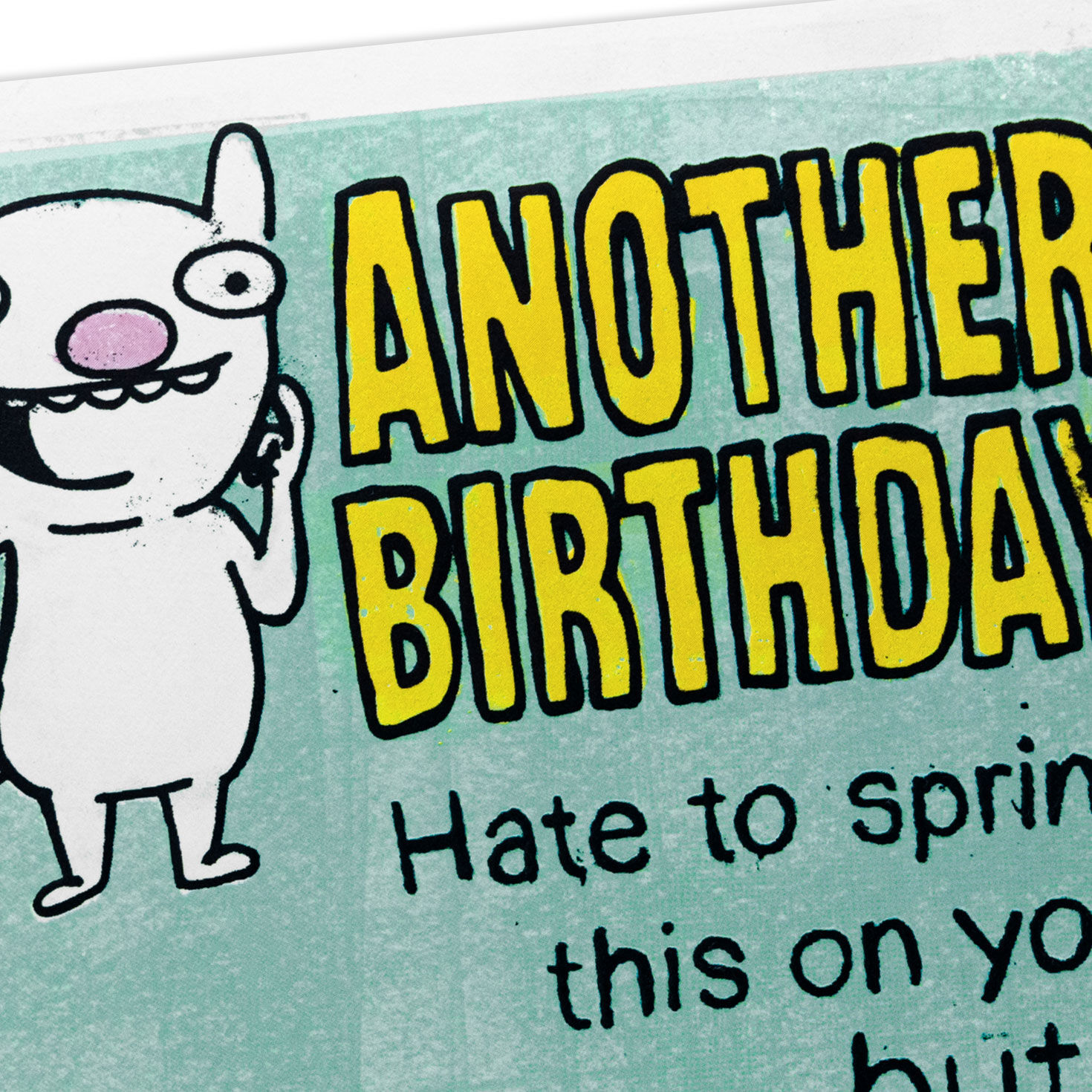 Critter and You're Old Wishes Pop-Up Birthday Card Card Front Detail image number 4