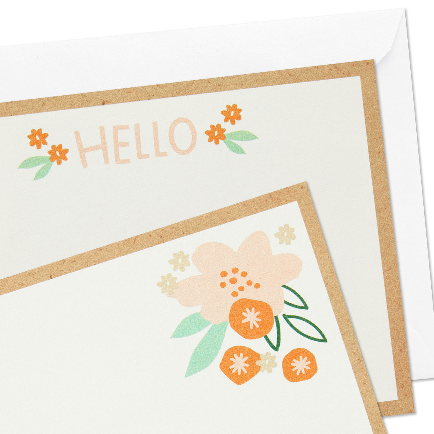 Ivory Floral Flat Note Cards in Caddy, Box of 40 for only USD 10.99 | Hallmark