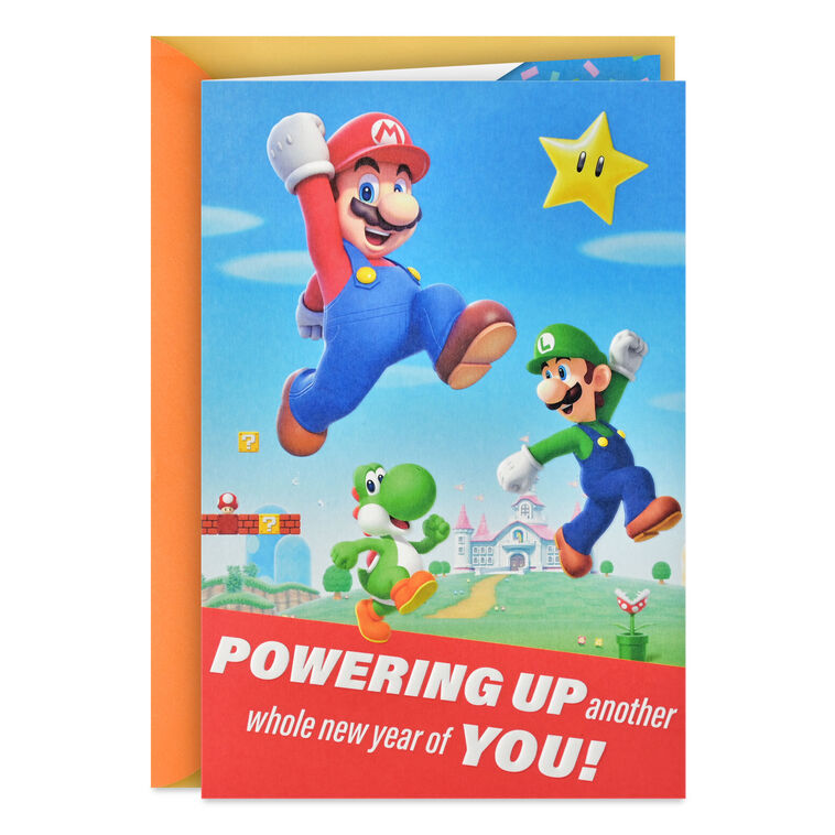 Nintendo Super Mario™ New Year of You Pop-Up Birthday Card for Kids