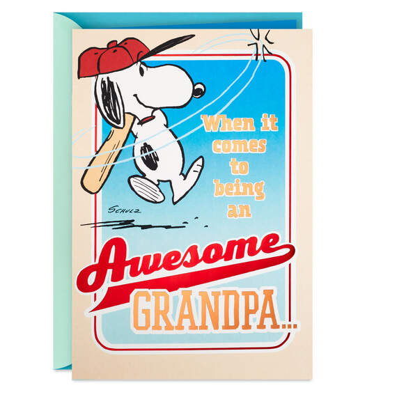 Peanuts® Snoopy Awesome Grandpa Pop-Up Father's Day Card, , large image number 1