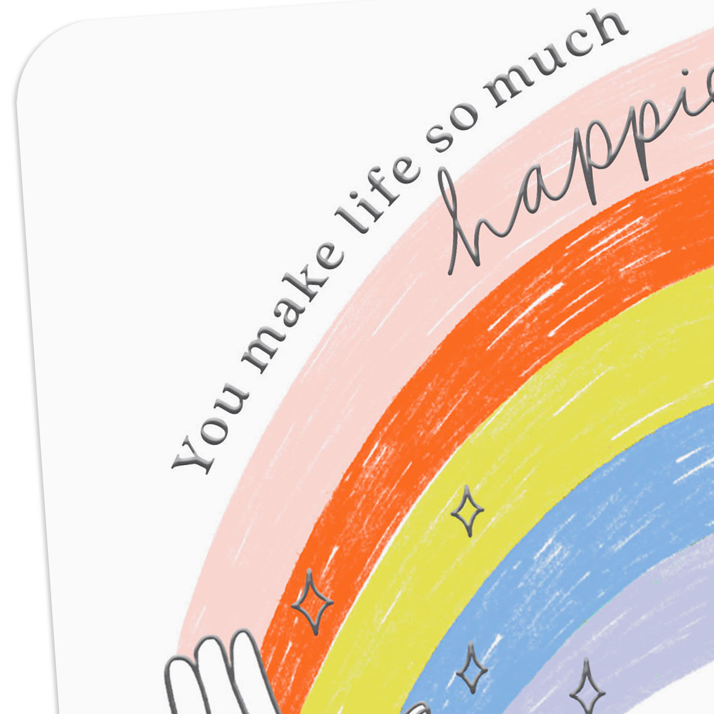 Hand With Rainbow Love Card Card Front Detail image number 4