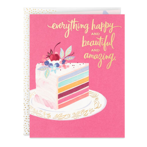 Fancy Layered Cake Birthday Card, 