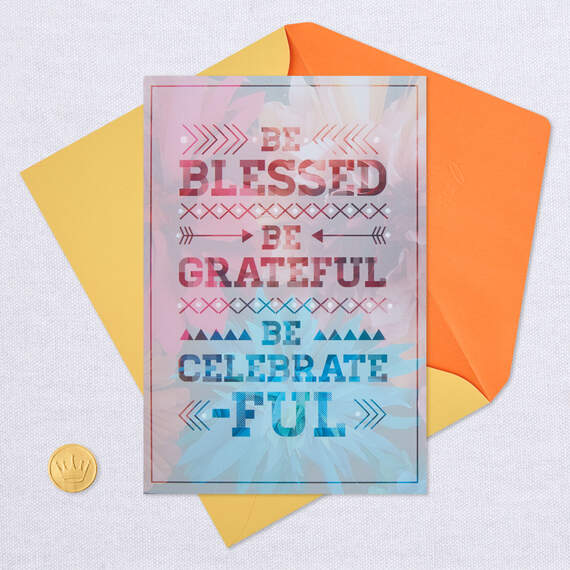 Be Blessed and Grateful Birthday Card, , large image number 5