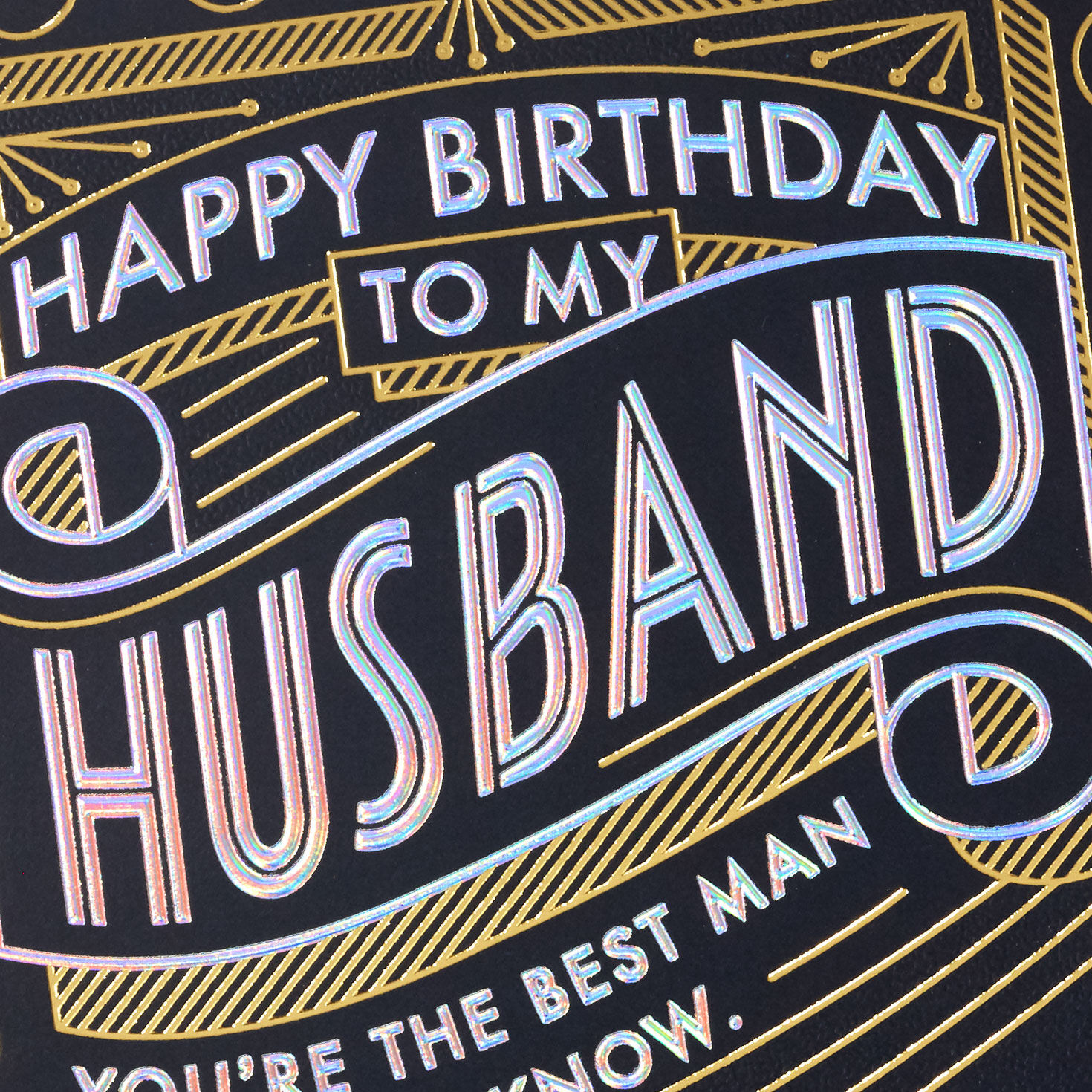 Best Man I Know Art Deco Romantic Birthday Card for Husband, , large image number 5