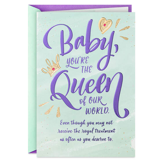 Baby, You're the Queen of Our World Mother's Day Card, , large image number 1