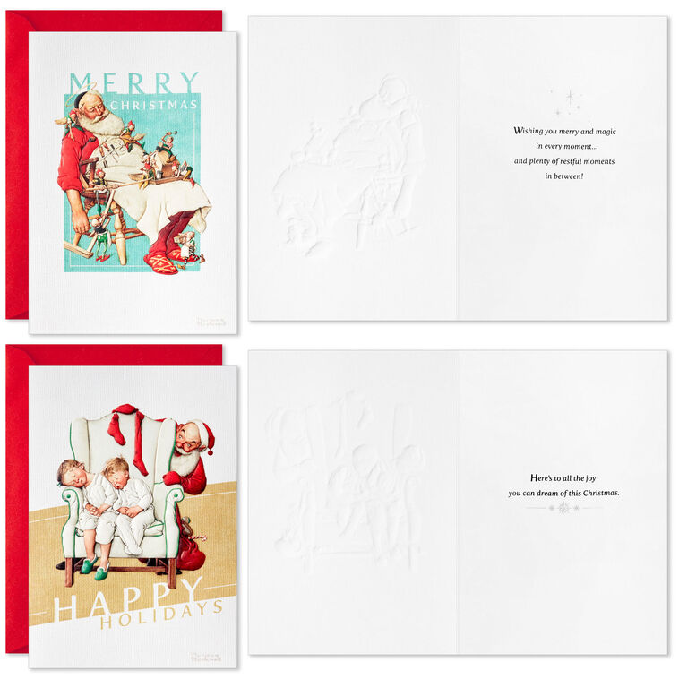 Norman Rockwell Artwork Assorted Boxed Christmas Cards Pack Of 40 norman-rockwell-artwork-assorted-boxed-christmas-cards-pack-of-40