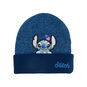 Disney Stitch and Angel 2-Sided Blue Beanie Hat Front image number 1
