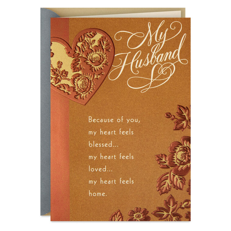 My Heart Feels Home Religious Birthday Card for Husband