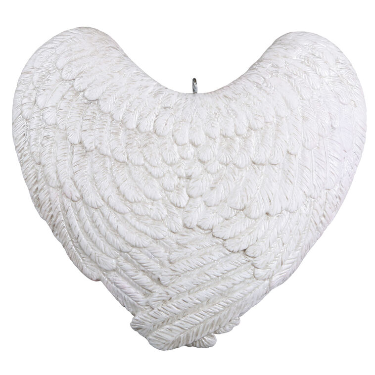 Forever Loved Memorial Heart and Angel Wings Personalized Keepsake Ornament  image number 4