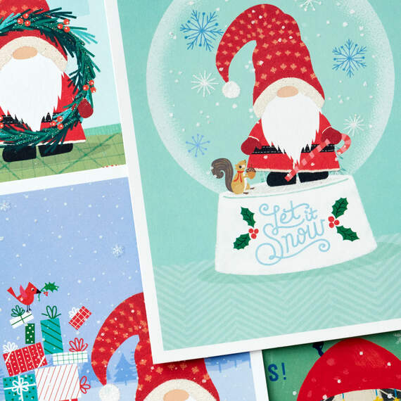 Gnome Holiday Fun Boxed Christmas Cards Assortment, Pack of 16, , large image number 4
