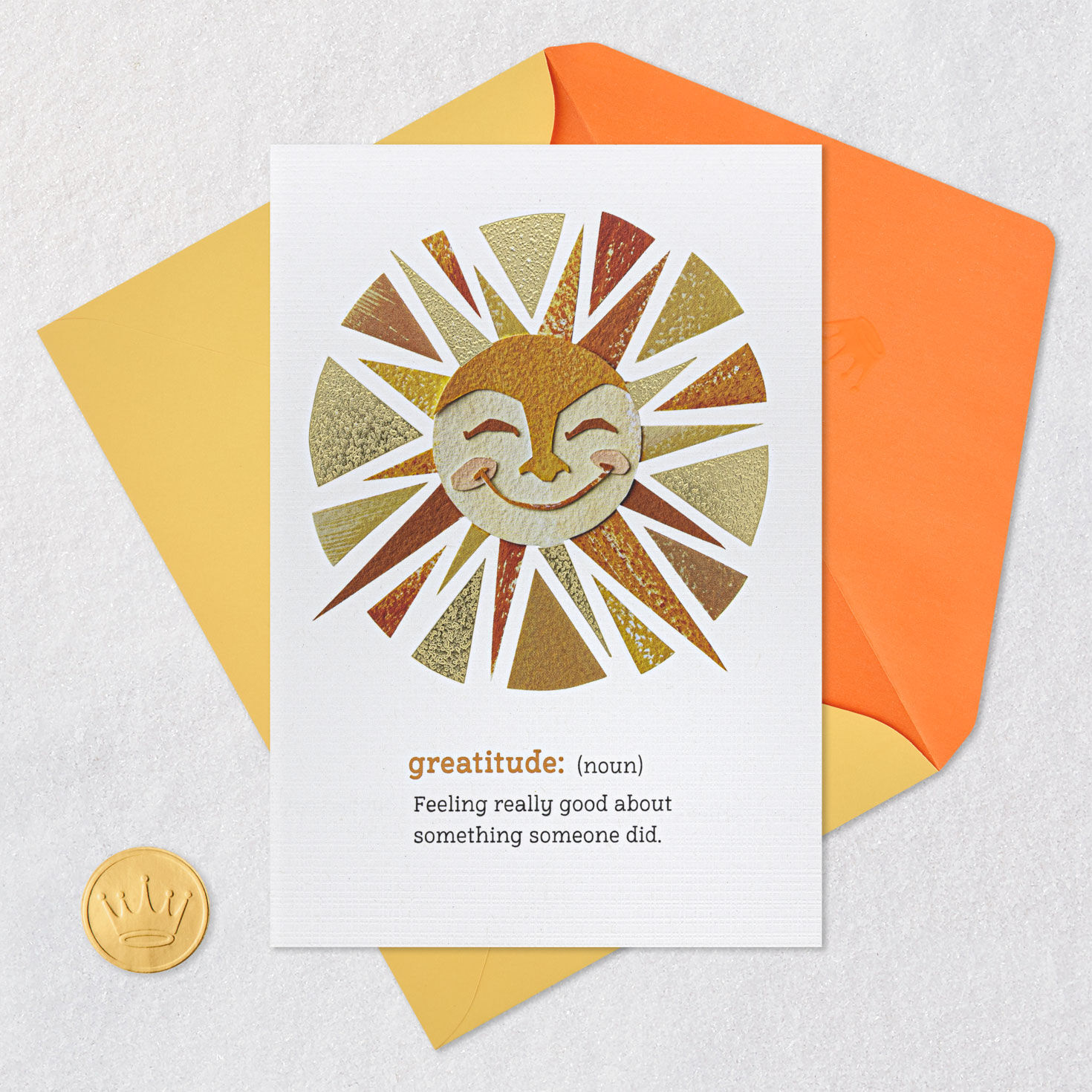 Smiling Sun Greatitude Thank You Card  image number 5