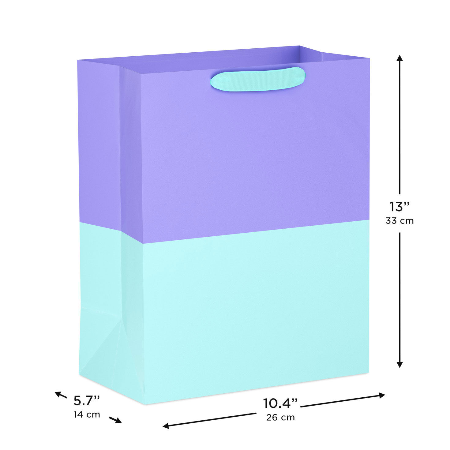 Lavender and Aqua Large Gift Bag measurement image number 3