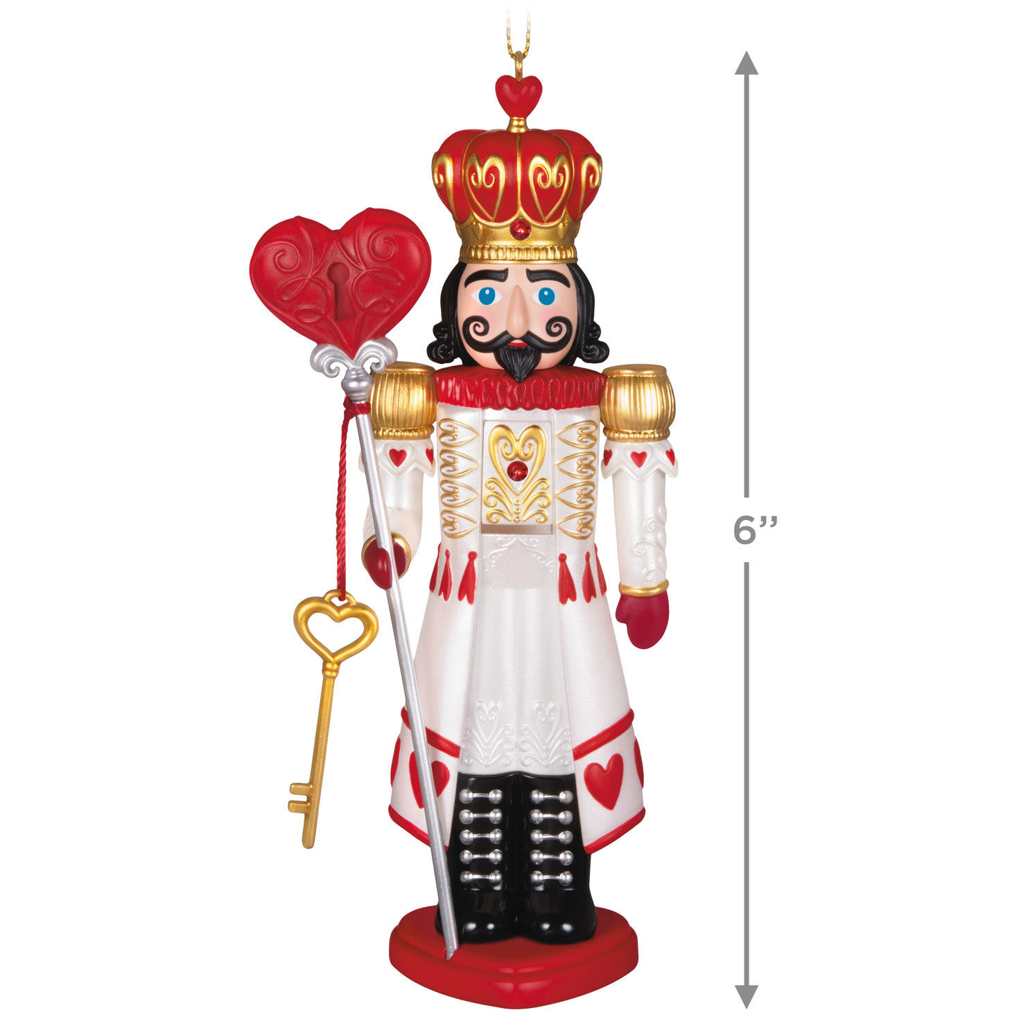 King of Hearts Nutcracker Keepsake Ornament measurement image number 3