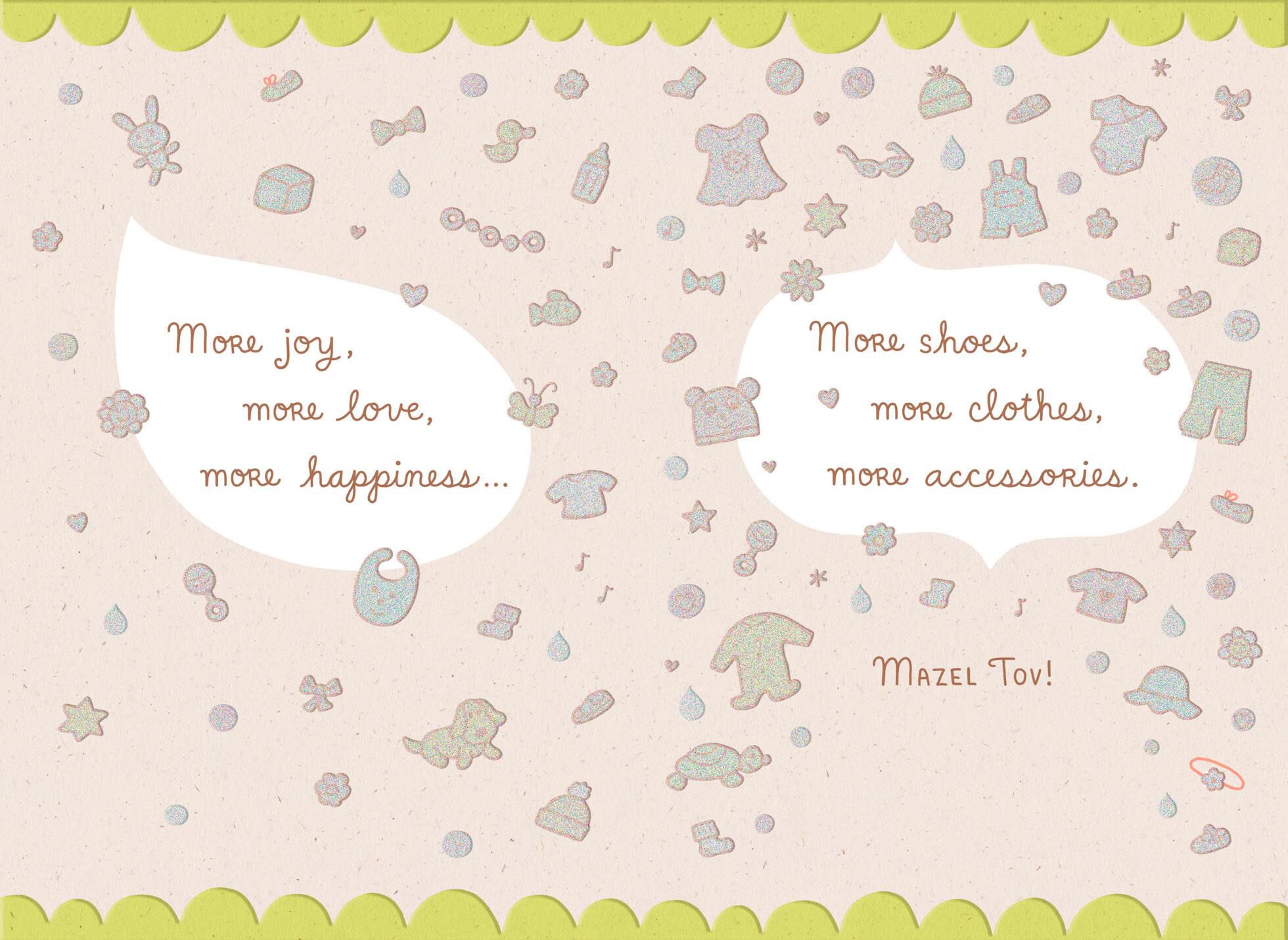 Mazel Tov! Little Girl New Baby Card