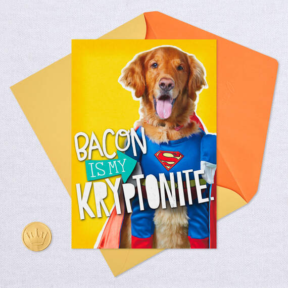Bacon Is My Kryptonite Birthday Card, , large image number 5