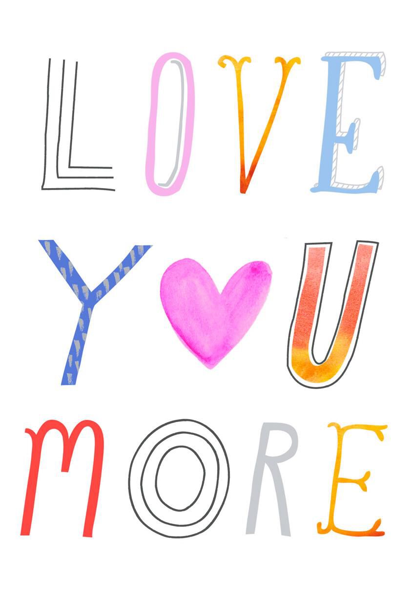 Love You More and More Valentine's Day Card