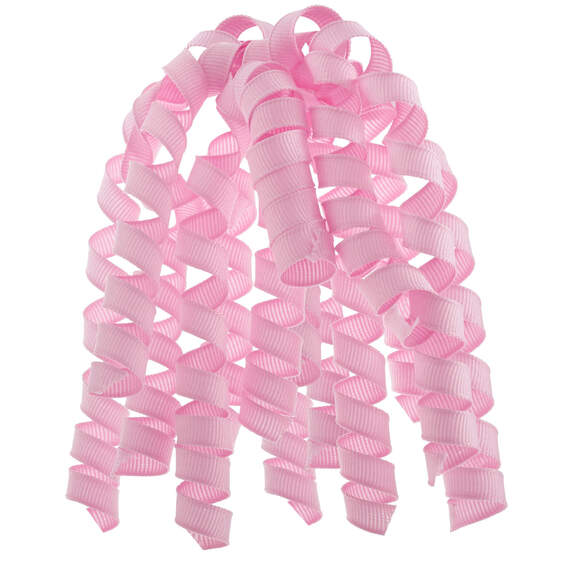 6.5" Light Pink Curly Ribbon Gift Bow, , large image number 1