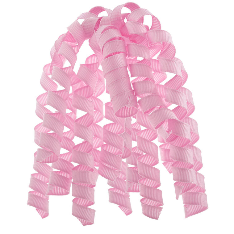 6.5" Light Pink Curly Ribbon Gift Bow