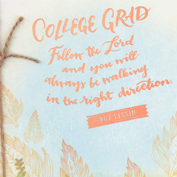 Follow the Lord Religious College Graduation Card, , large image number 4