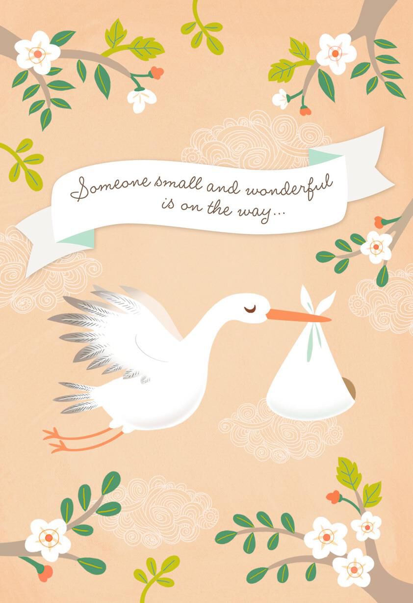 Small and Wonderful New Baby Card