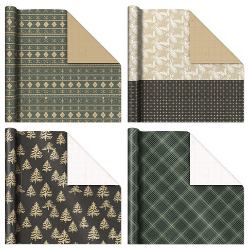 Winter Lodge Charm Holiday Wrapping Paper Set, 