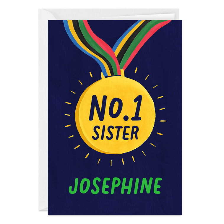 Number 1 Medal Custom Celebration Card