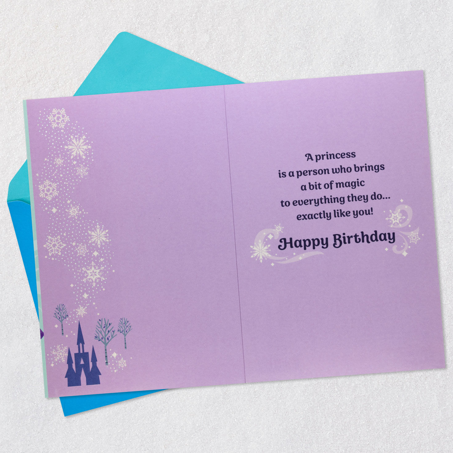 Disney Frozen Elsa 5th Birthday Card for Girls Open card with envelope image number 3