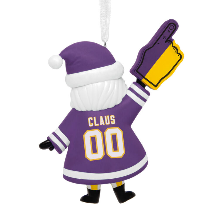 Minnesota Vikings Santa Fan Christmas Ornament back image number 6