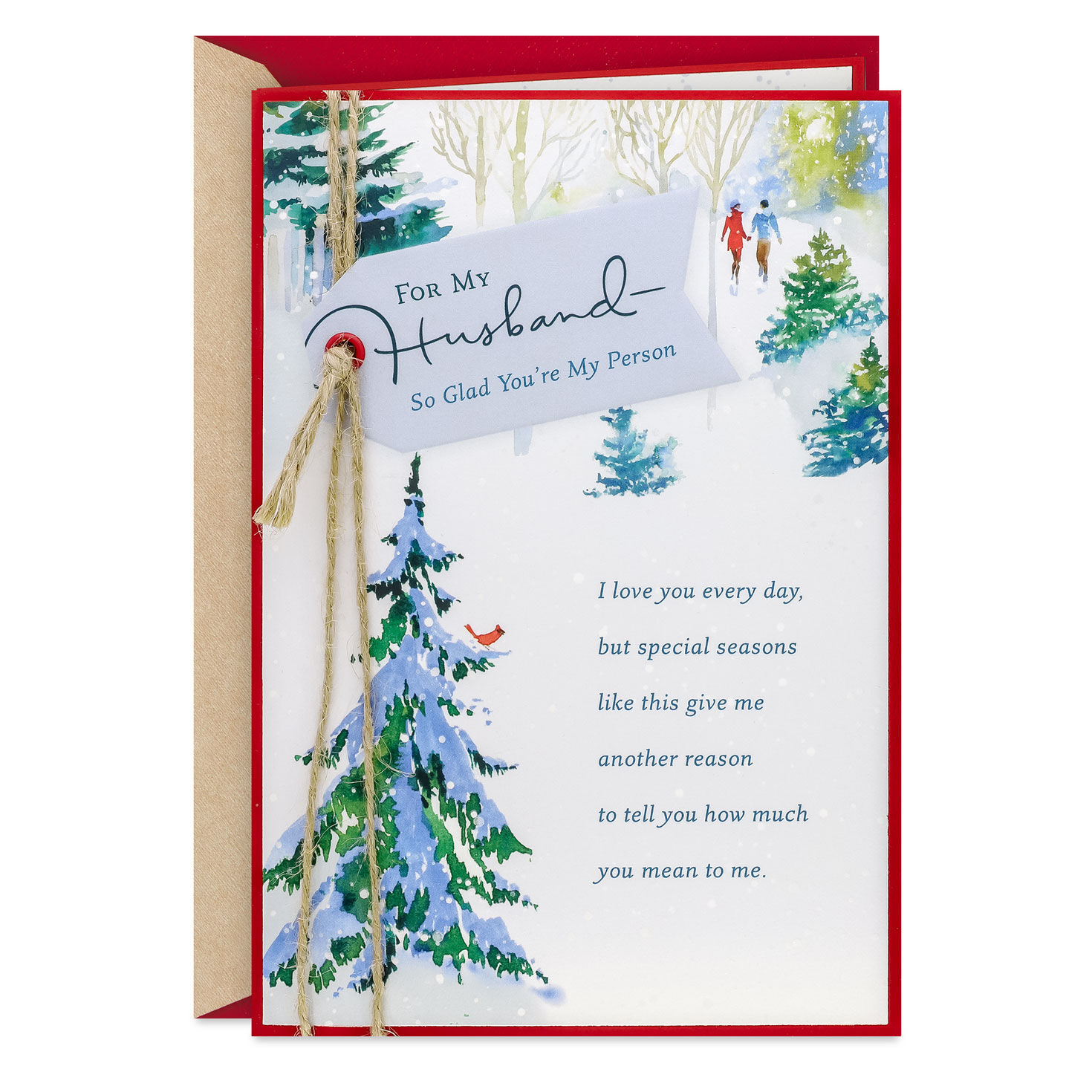 So Glad You're My Person Religious Christmas Card for Husband
