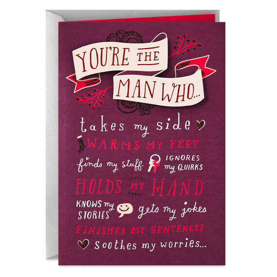 You're the Man Romantic Valentine's Day Card for Him, , large image number 1