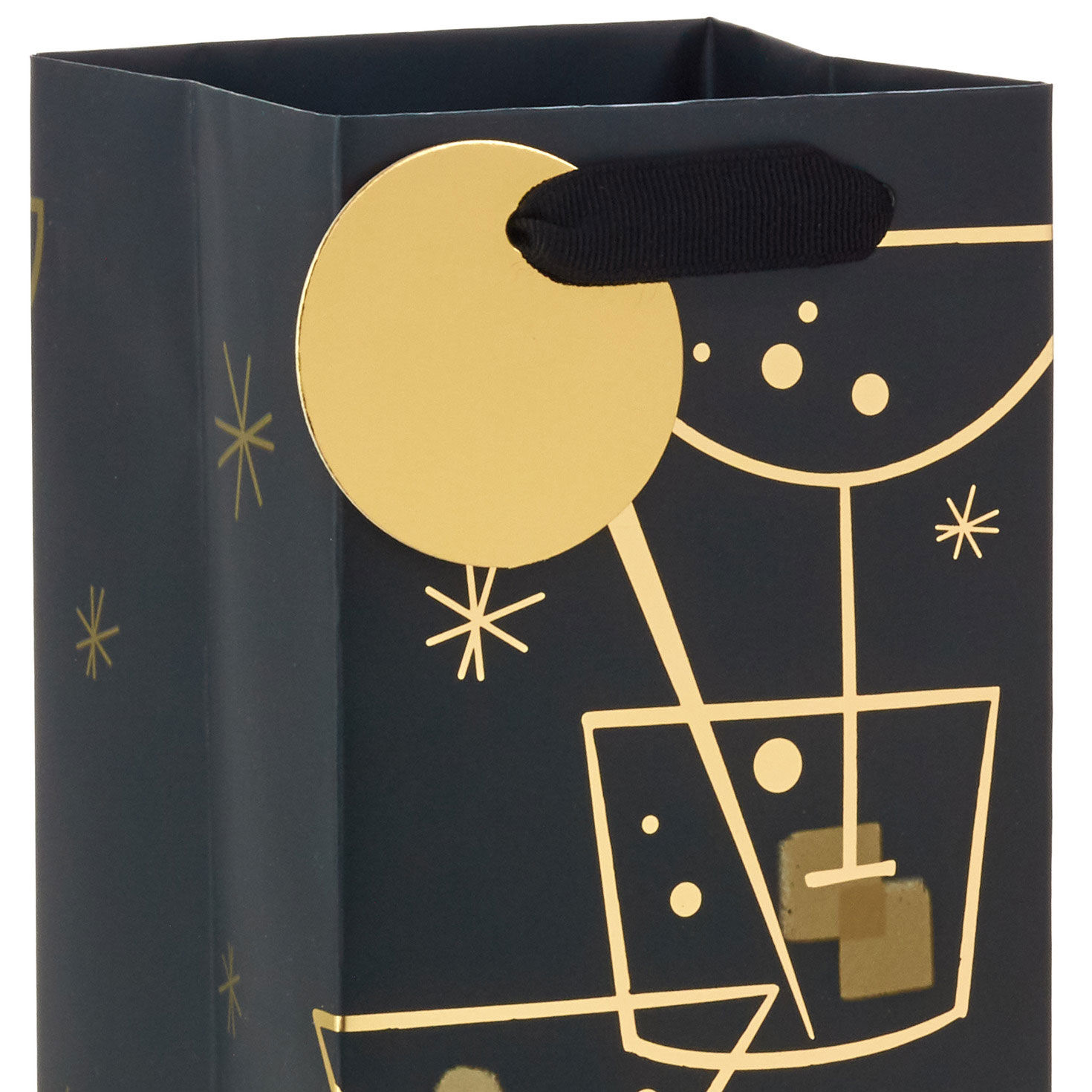 13" Gold Cocktail Glasses Wine Gift Bag for only USD 4.49 | Hallmark